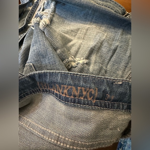 Blank NYC Denim Overall Shorts Blue 31 NWT - Picture 5 of 8